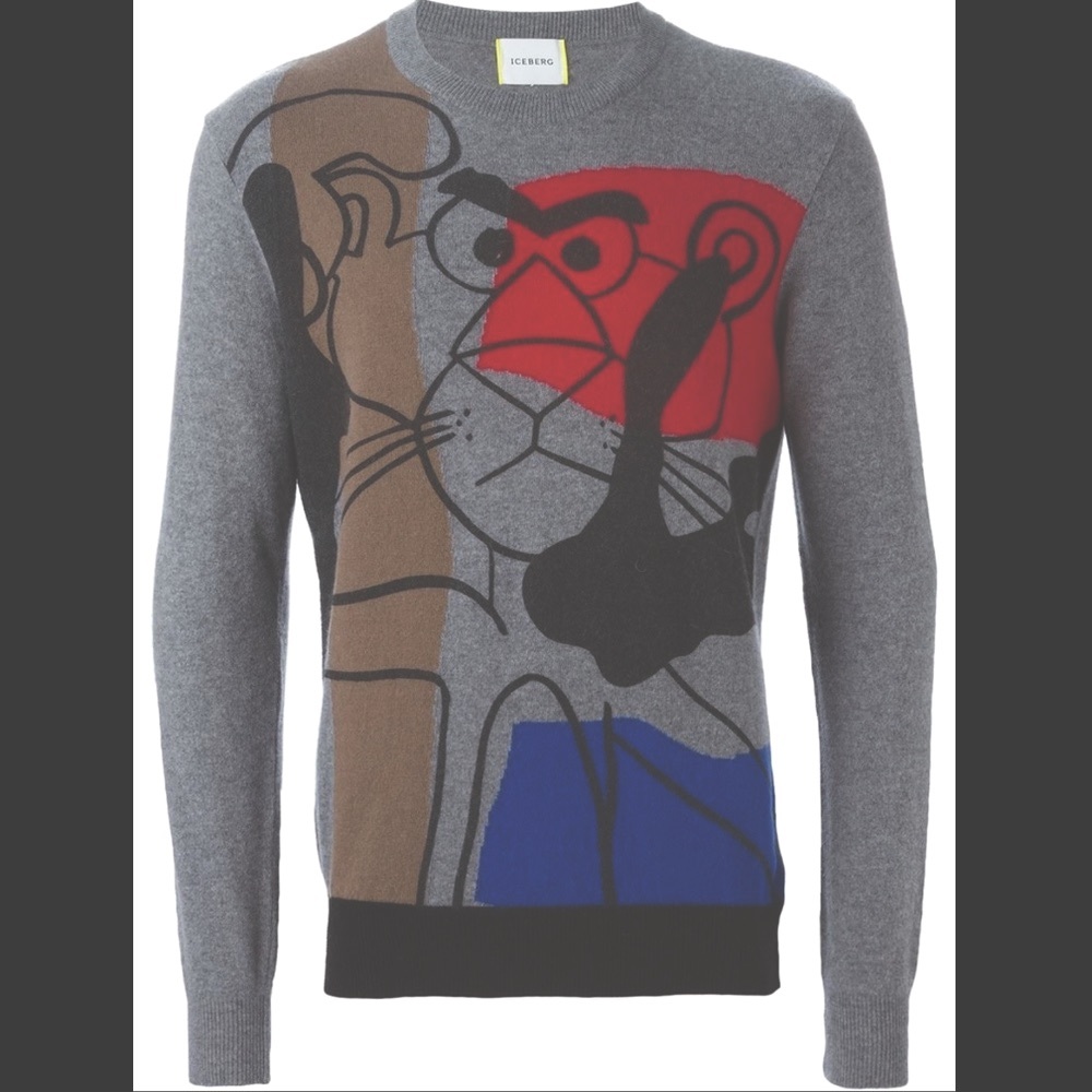 ICEBERG Pink Panther Wool Sweater